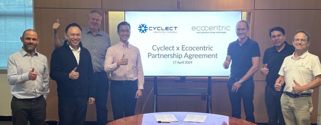 Ecocentric + Cyclect Partnership Signing 17 Apr 2024