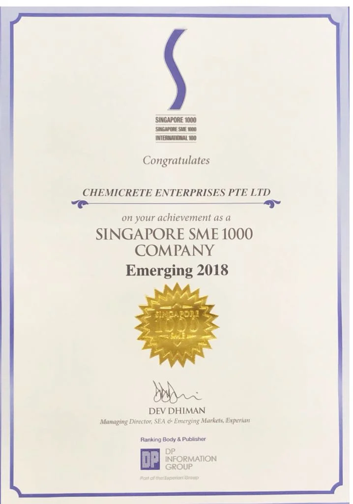 Winner of Singapore SME 1000 Award