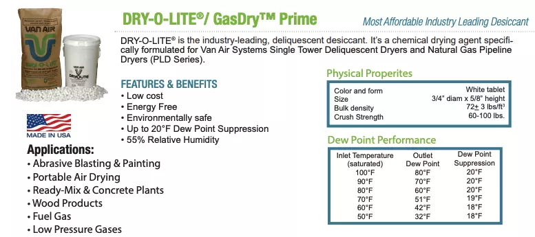 dry-o-lite specs