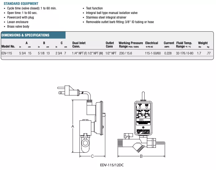 Vanair Solenoid Electric Drains - Cyclect